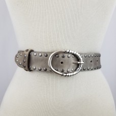 PARMA - Studded Italian Leather Belt with Oval Buckle | SKU 505-40