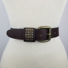 POMPEII - Italian Leather Belt with Bronze Studded Loop | SKU 930/4