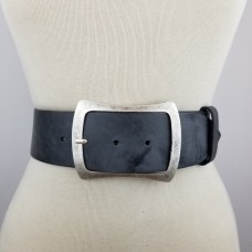 TRENTO - Distressed Italian Leather Belt with Rectangle Buckle | SKU 403-60