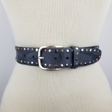 VENEZIA - Textured Italian Leather Belt with Multi-Color Studs | SKU 434/40