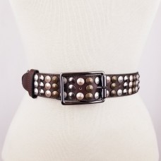 VERONA - Italian Leather Belt with Multi-Colored Studs | SKU 938/4